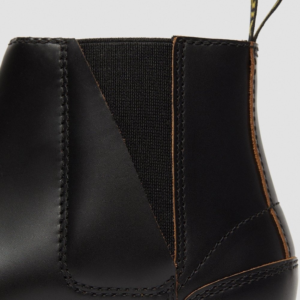 Dr. Martens Rometty Chelsea Boot Womens Quad Platform Black Smooth Leather New - Picture 9 of 14